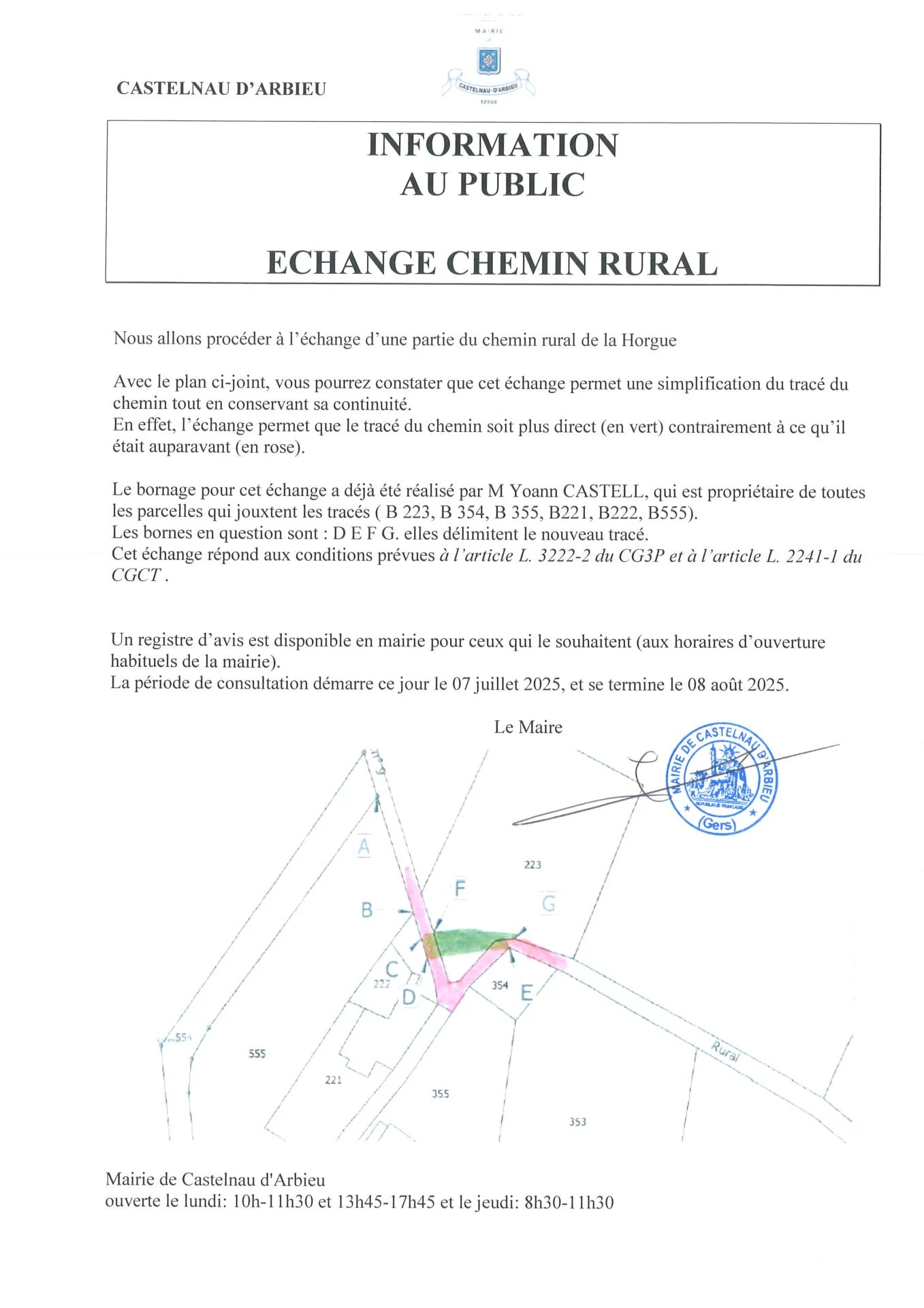 information au public