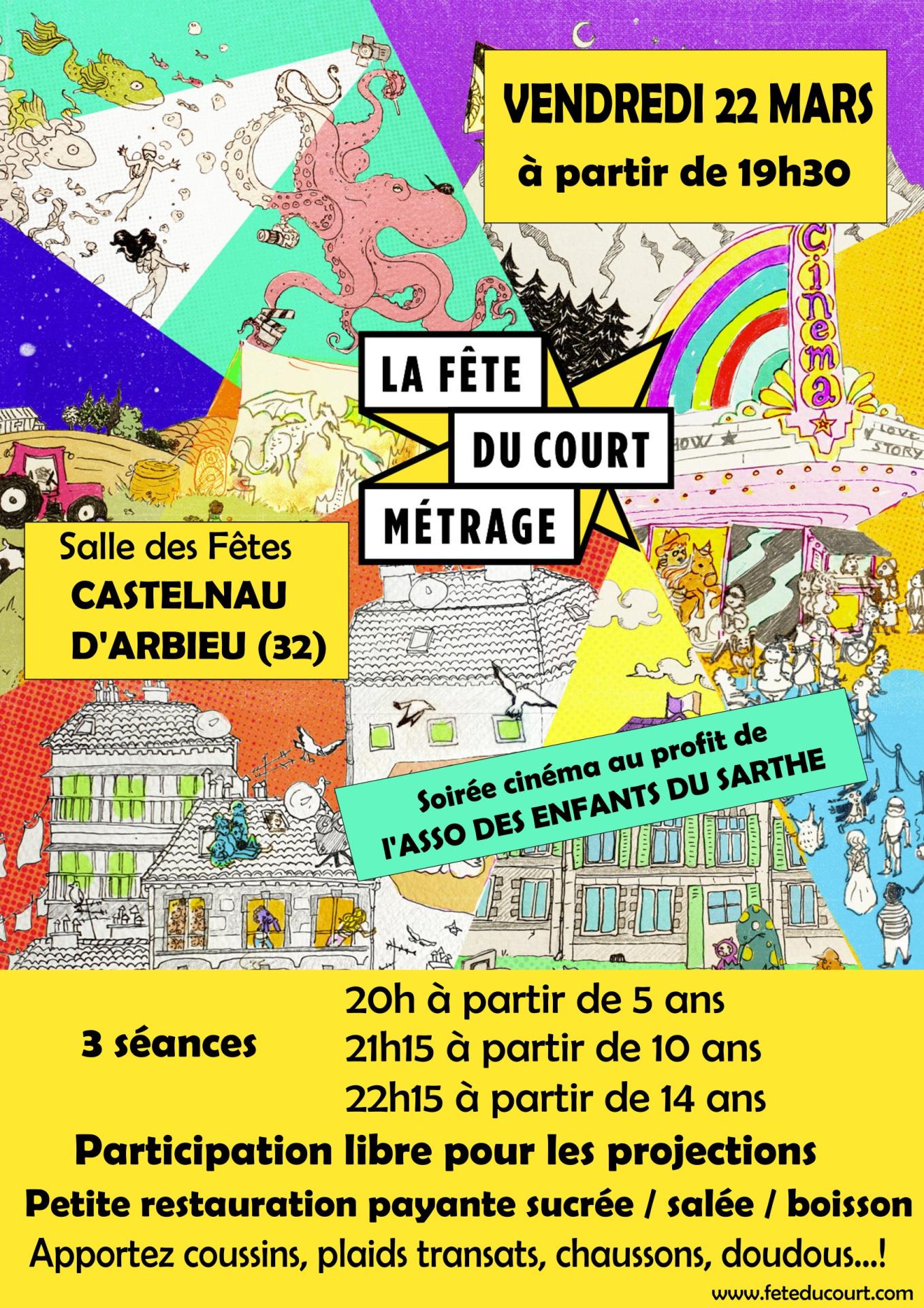 Affiche la fete du court metrage 2024 sarthe 1